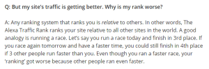 Good Traffic But Poor Alexa Rank