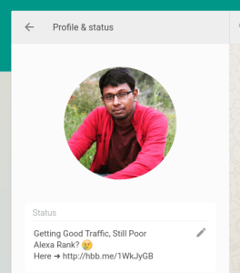 WhatsApp Status Update