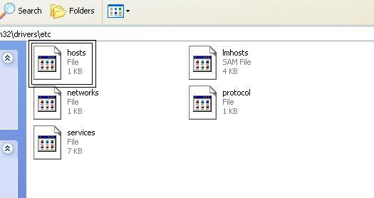 Open the hosts file with a word processor like NotePad