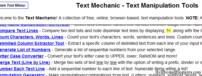 Text Mechanic