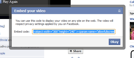 Embed Video Option