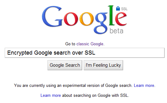 Google Encrypted Search