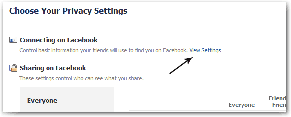 View Settings - FB