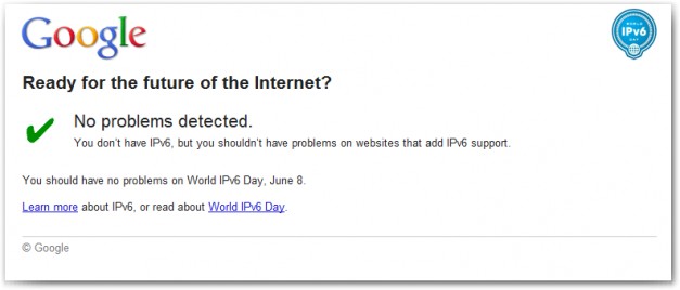 Google IPv6 Test