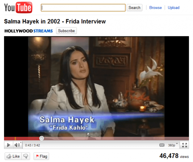 Salma Hayek Interview - YouTube Feather