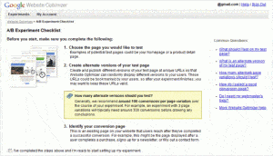 Google Website Optimizer