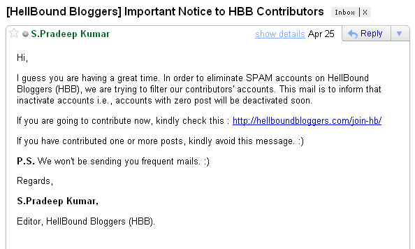 Send Email - HBB