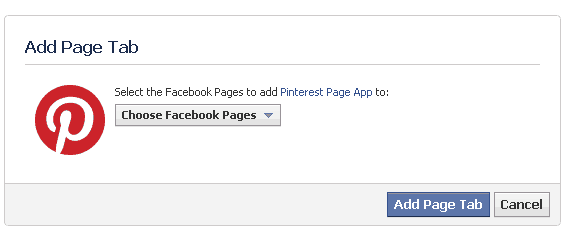Pinterest Tab on Facebook Fan Page