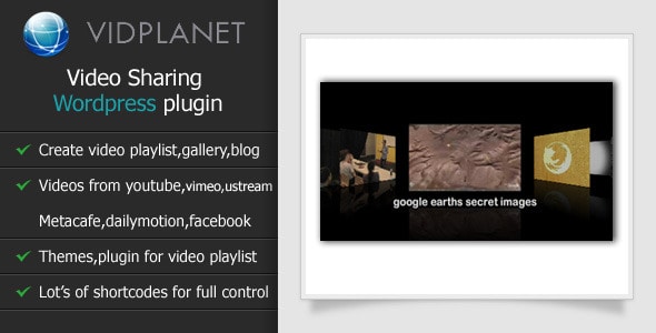 Vidplanet WordPress Video Sharing Plugin