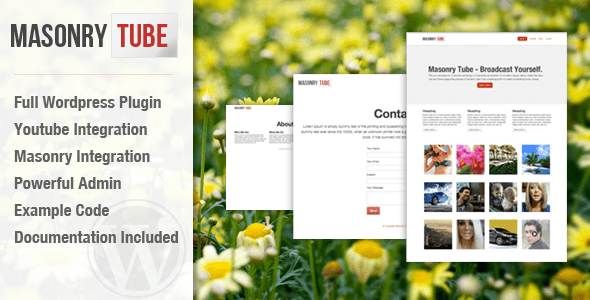 Masonry Tube WordPress Plugin