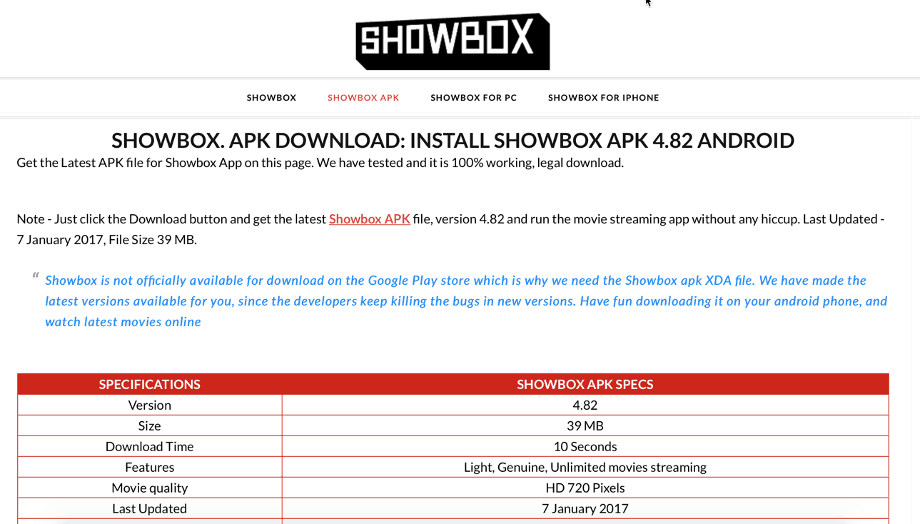 Showbox App