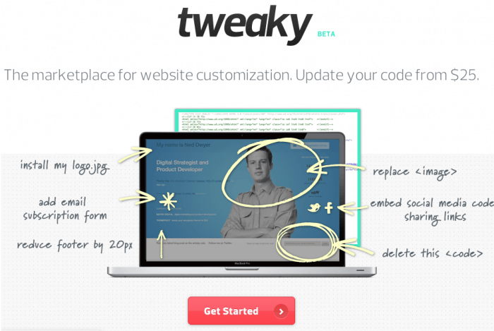 Tweaky Homepage