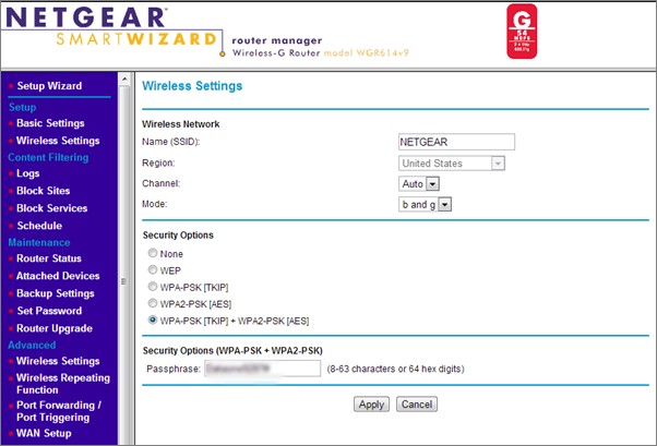 netgear pass