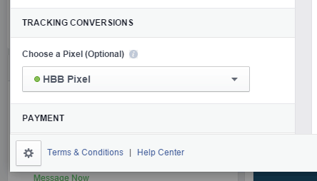 Facebook Ads Choose Pixel Option