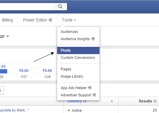 Facebook Ads Manager Tools Pixel