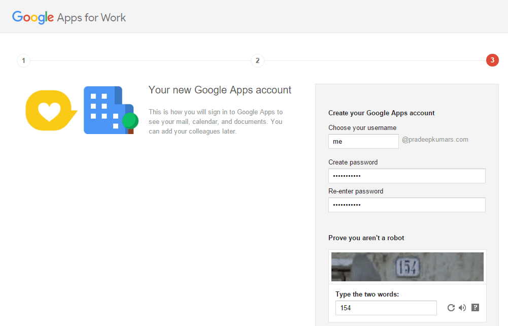 Google Apps for Work Domain Username