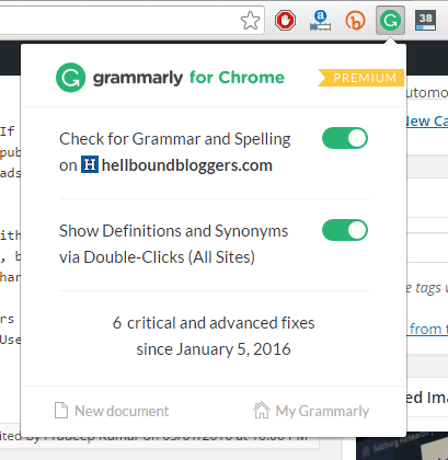 Grammarly for Google Chrome