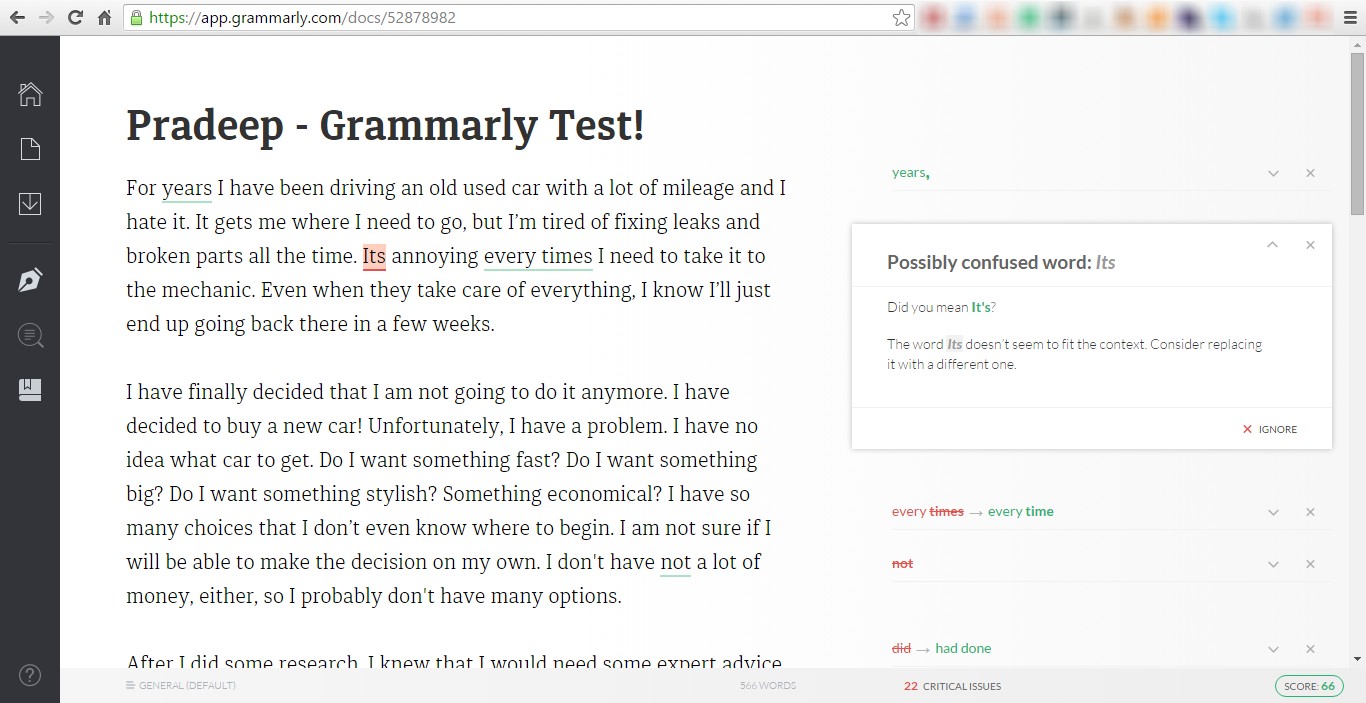 Grammarly Review - Web App