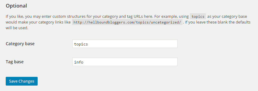 WordPress Category And Tag Settings