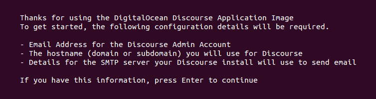 Install Discourse On DigitalOcean SSH