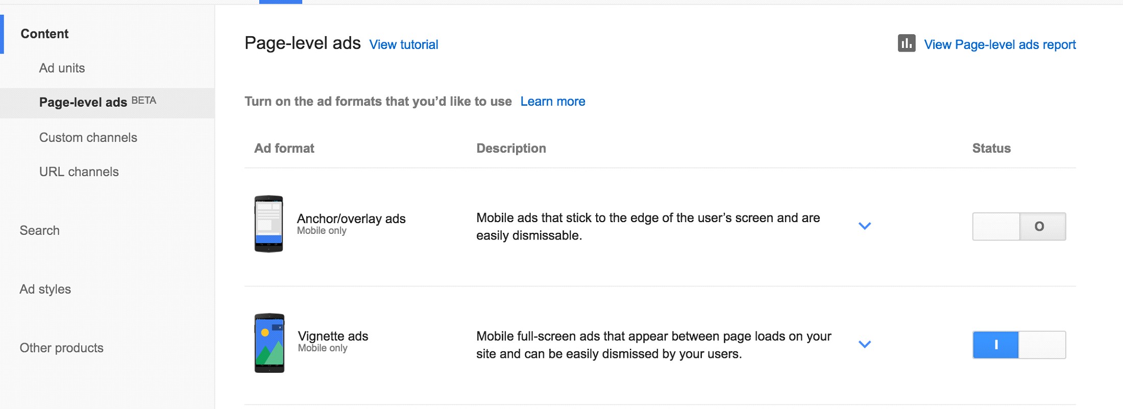 Enable Page Level AdSense Ads