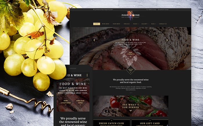 Cafe And Restaurant Site Template