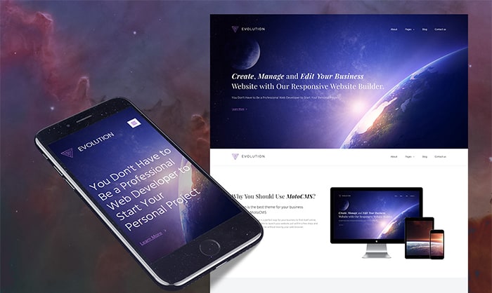 Evolution Business Moto CMS 3 Template
