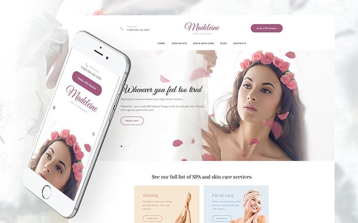Madeleine Spa Health & Skincare WordPress Theme