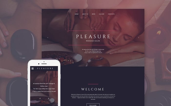 Massage Salon Responsive Website Template