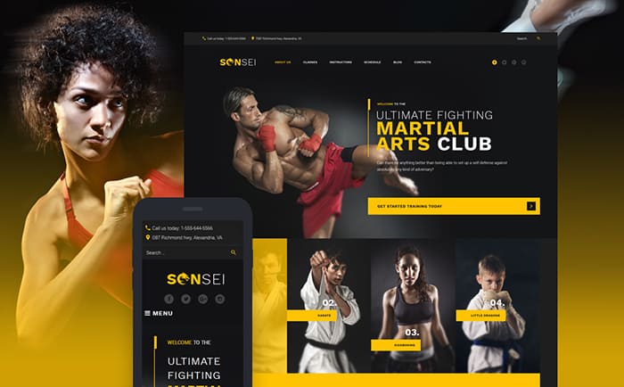 Sensei Martial Arts WordPress Theme