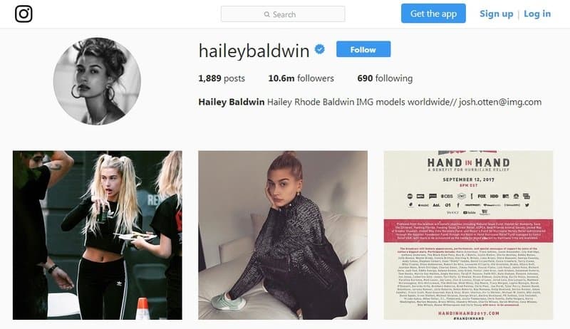 Hailey Baldwin Instagram