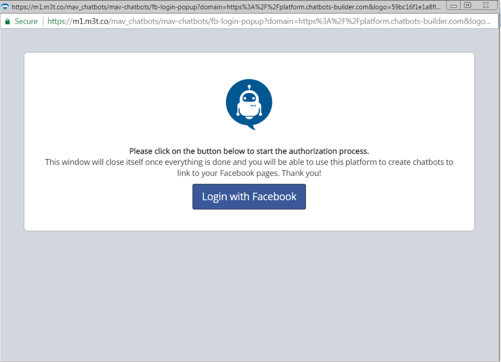 ChatbotsBuilder Login With Facebook