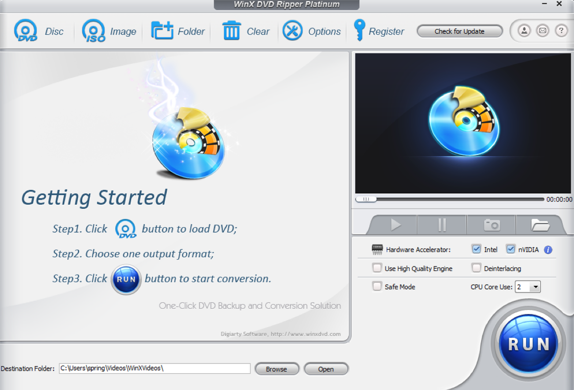 WinX DVD Ripper Getting Started