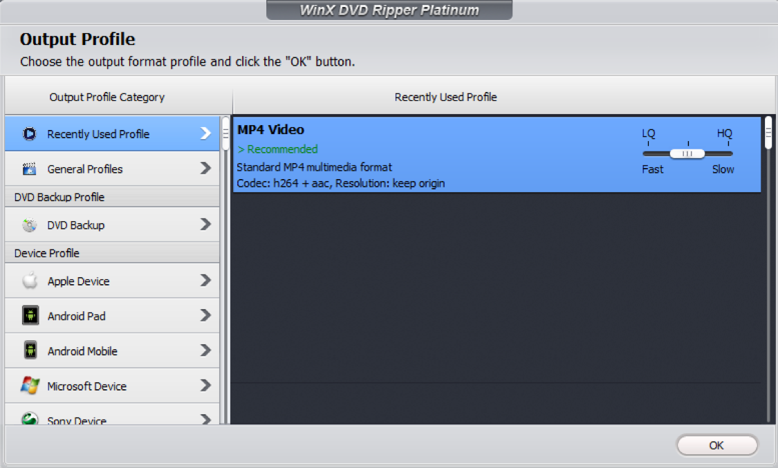 WinX DVD Ripper Profile