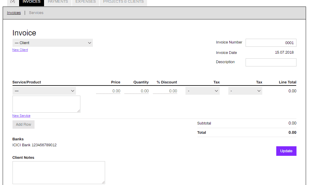 Creating The Invoice 1